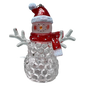 3.75"LED Snowman With Red Hat Ornament