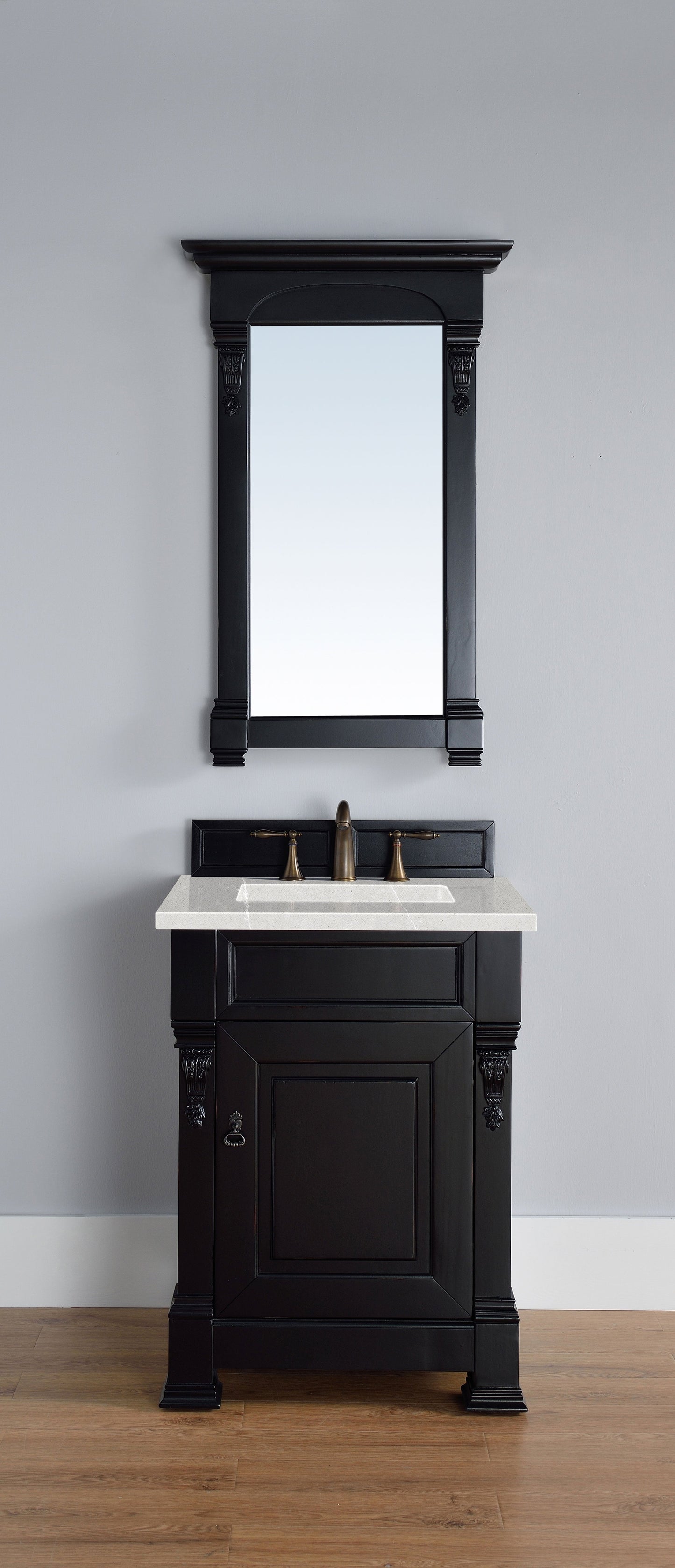 Brookfield 26" Single Vanity Cabinet, Antique Black