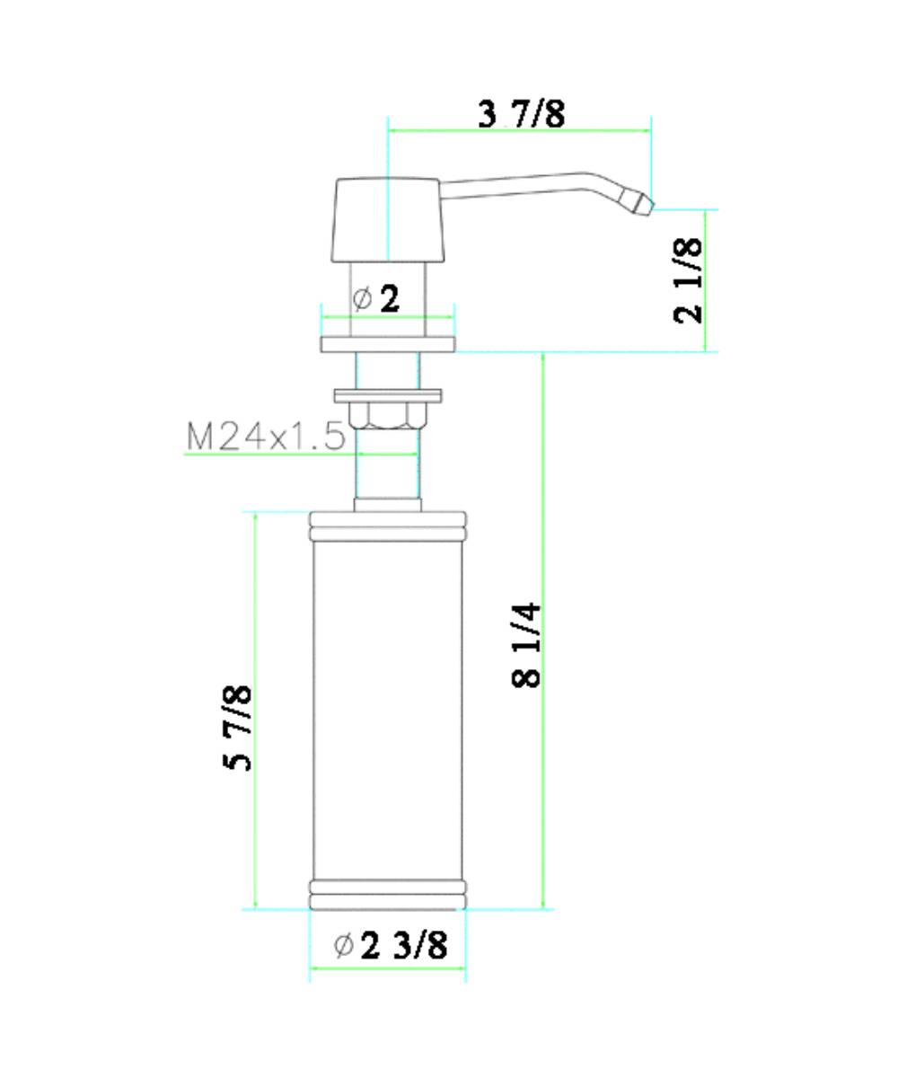 ALFI brand AB5004 Stainless Steel Modern Soap Dispenser