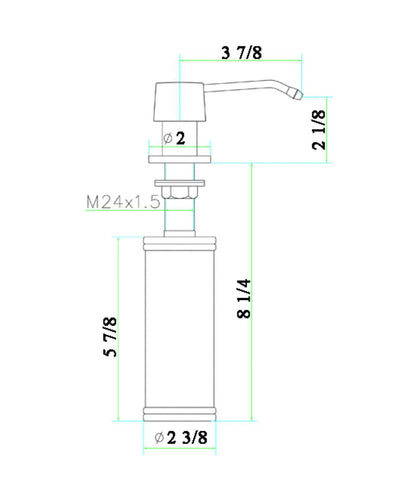 ALFI brand AB5004 Stainless Steel Modern Soap Dispenser