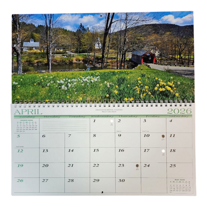 2026 Covered Bridges Panoramic Wall Calendar