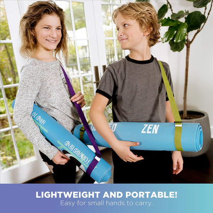 Kid's Sticky Yoga Mat with Fun Designs - Durable, Eco-Friendly