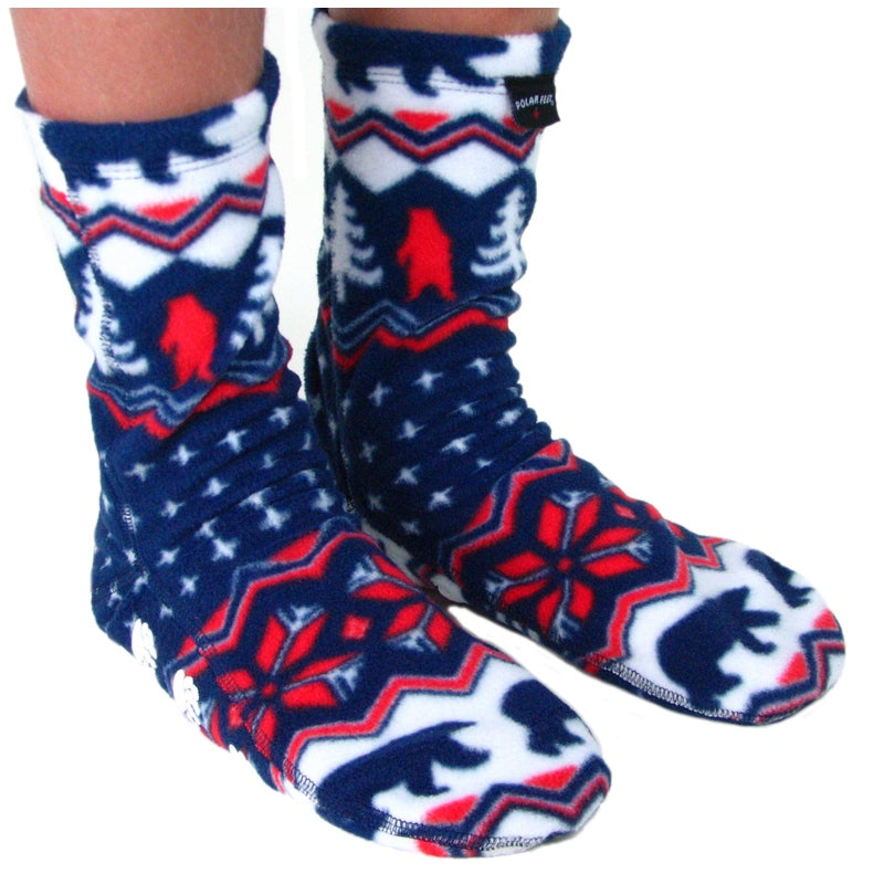 Kids' Nonskid Fleece Socks - Polar Bear