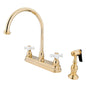 Kingston Brass KB3752PXBS Two Handle 8 in. Kitchen Faucet with Brass | Faucets | Kitchen + Metal