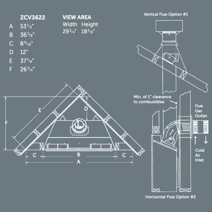 Kingsman Solara II ZCV 36" Zero Clearance Clean View Direct Vent Gas Fireplace (SAK85793)