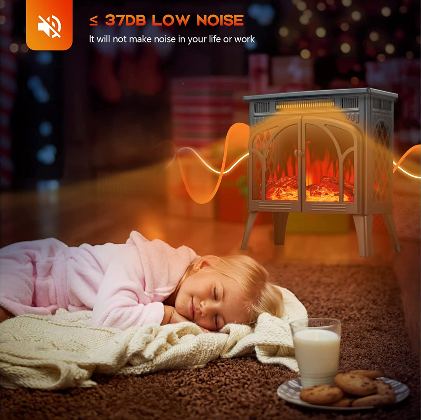 25 Inches 3D Infrared  Free Standing Electric Fireplace Stove S230B