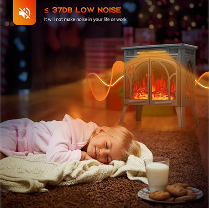 25 Inches 3D Infrared  Free Standing Electric Fireplace Stove S230B