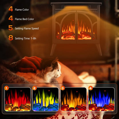 25 Inches 3D Infrared  Free Standing Electric Fireplace Stove S230B