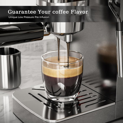 Kismile Espresso Machine 20 Bar, with Milk Frother Steam Wand CM8032