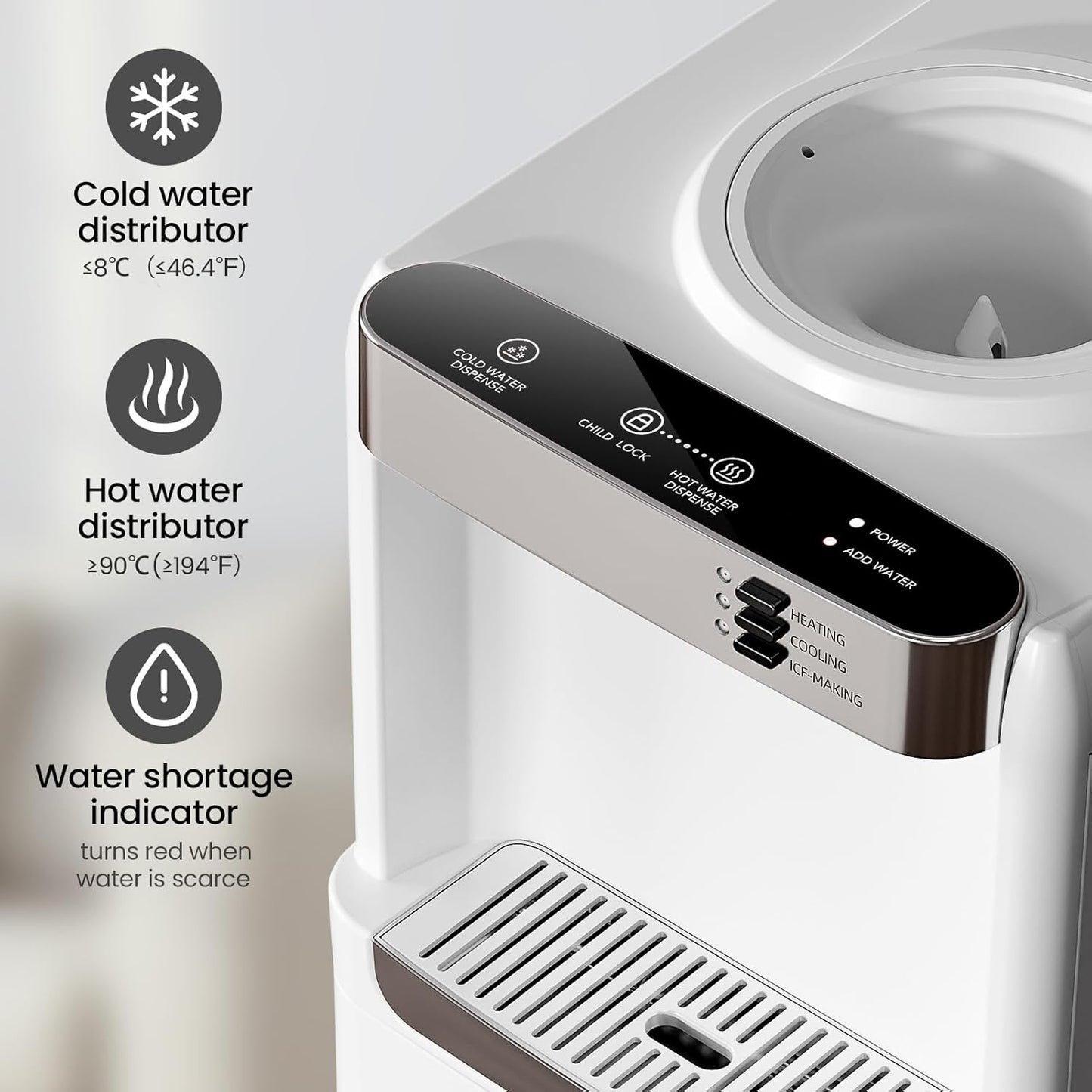 Kismile Water Cooler Dispenser with Ice Maker WD5815