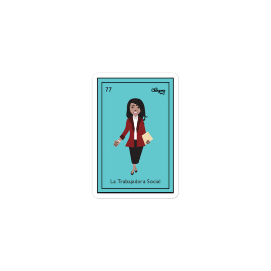 La Trabajadora Social Burgundy Suit T-Shirt Sticker