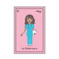 La Enfermera Mexica Loteria Card Sticker