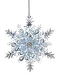 Blue / Clear Snowflake Ornament -