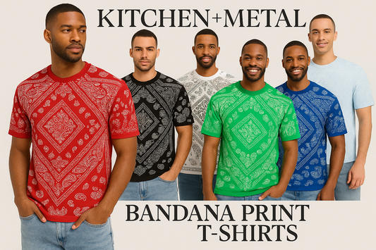 Kitchen + Metal Bandana T-Shirts Alternative Color Display