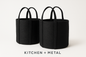 Kitchen + Metal Black Woven Storage Baskets - Checkout Page