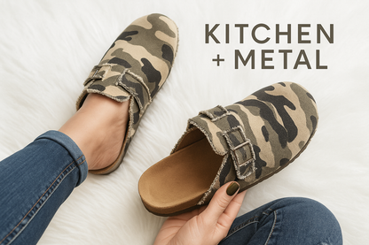 Kitchen + Metal Camouflage Shoes - 300 DPI