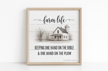 Kitchen + Metal Farm Life Wall Art - Checkout Page
