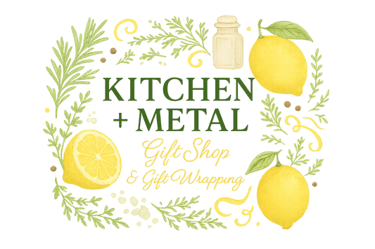 Kitchen + Metal Wrapping Paper: Lemon & Seasoning