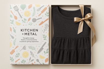 Kitchen + Metal gift-wrapped charcoal dress - 300 DPI