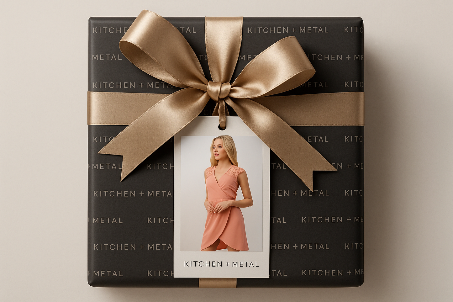 Kitchen + Metal Gift Wrapped Dress