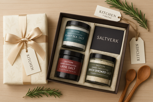 Kitchen + Metal Gift Wrapped Saltverk Salt Collection