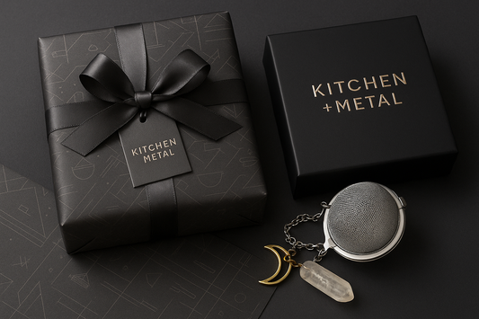 Kitchen + Metal gift-wrapped tea infuser
