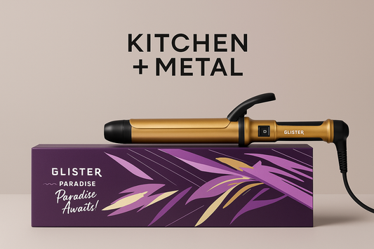 Kitchen + Metal Glister Paradise Curling Iron Showcase