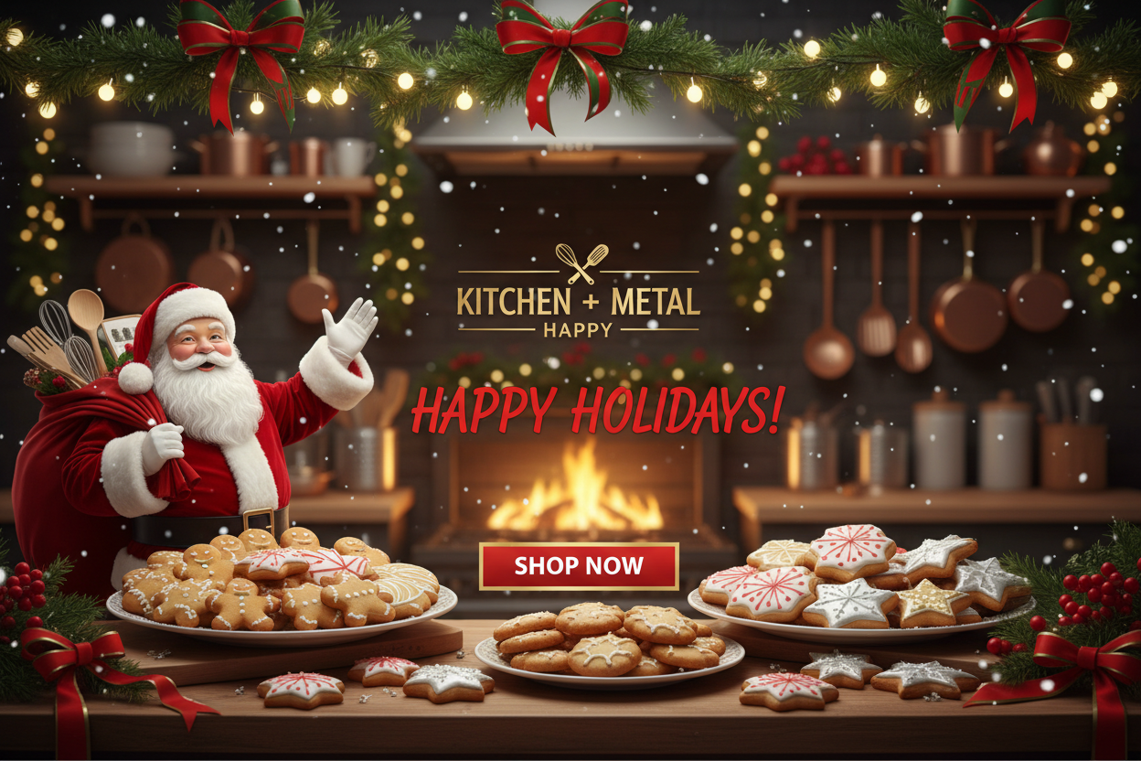 Kitchen + Metal Happy Holiday Banner