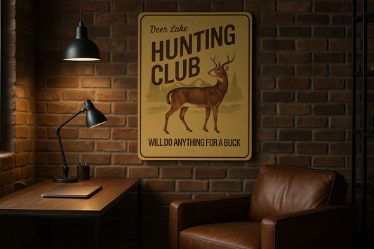 Kitchen + Metal Hunting Club Sign Alternative Lifestyle Image