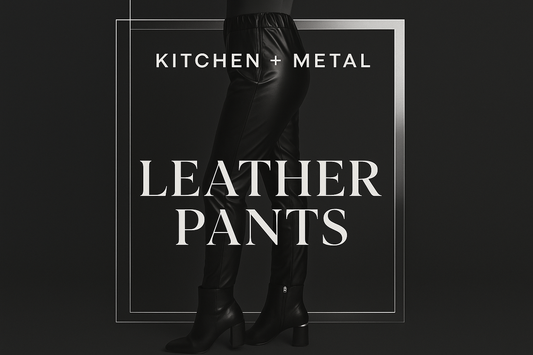 Kitchen + Metal leather pants graphic