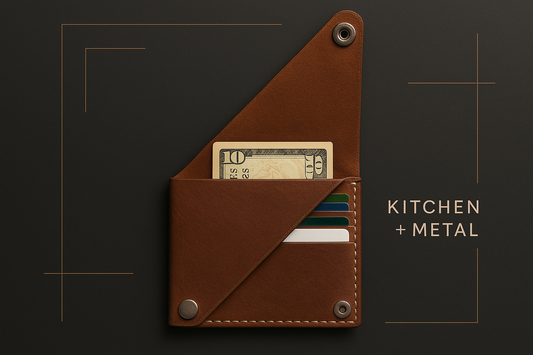 Kitchen + Metal leather wallet graphic