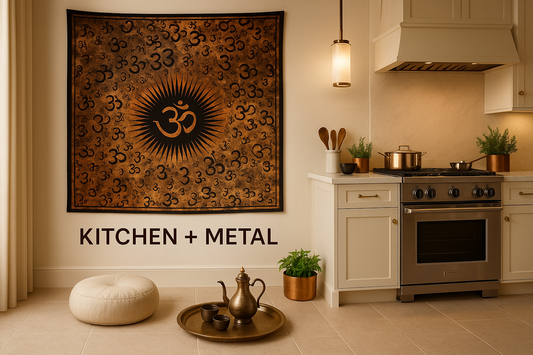Kitchen + Metal Lifestyle with Om Tapestry