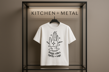 Kitchen + Metal Magic Vibes T-Shirt Display Case