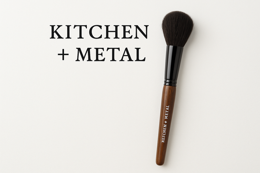 Kitchen + Metal Makeup Brush