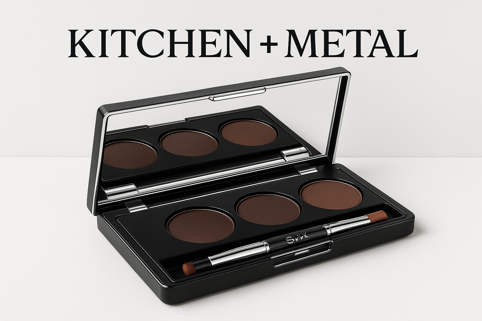 Kitchen + Metal Makeup Compact