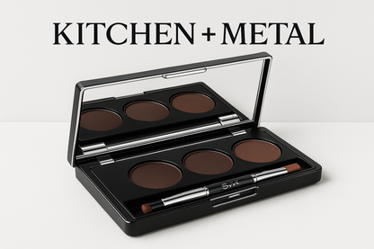 Kitchen + Metal Makeup Compact
