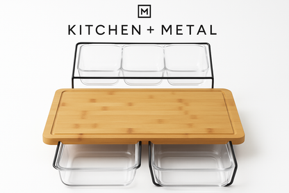 Kitchen + Metal Meal Prep Cutting Board System