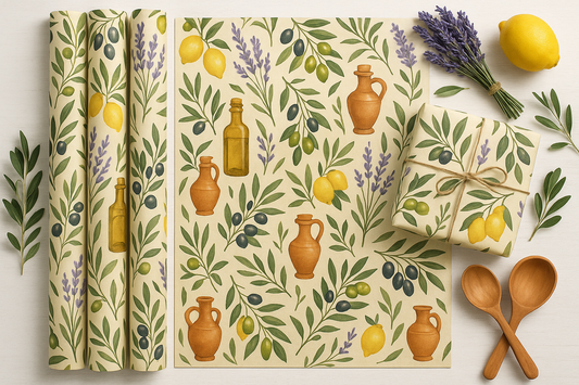 Kitchen + Metal Mediterranean Wrapping Paper Product