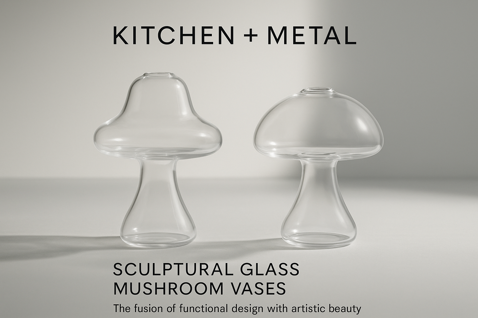 Kitchen + Metal mushroom vase product graphic