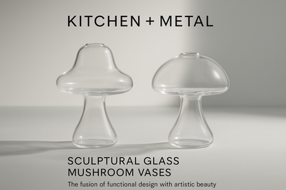 Kitchen + Metal mushroom vase product graphic