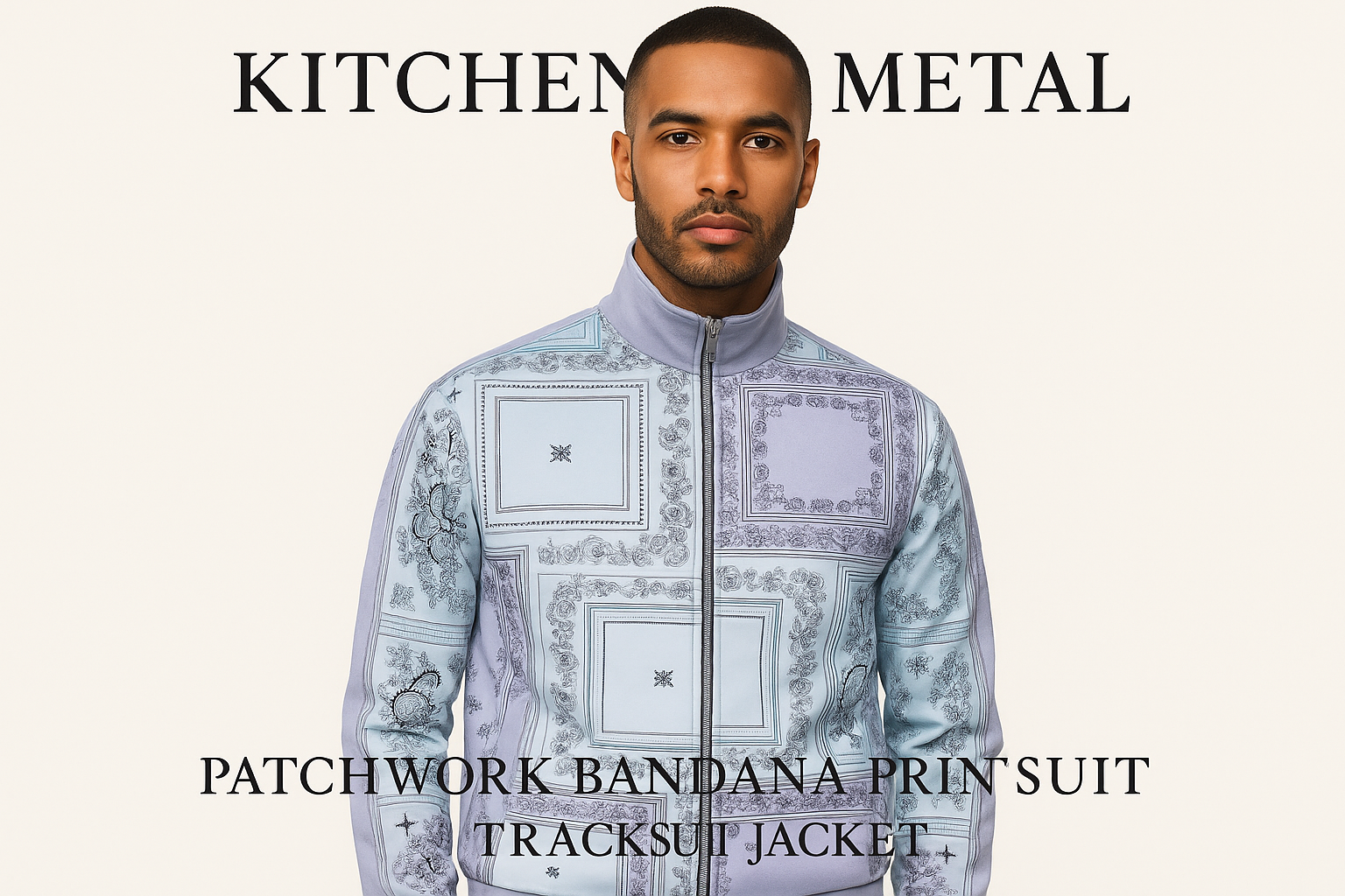 Kitchen + Metal Patchwork Tracksuit Model Graphic