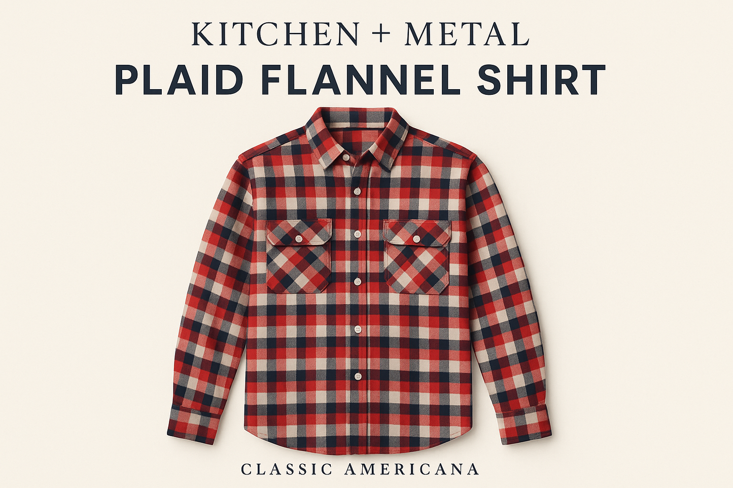 Kitchen + Metal Plaid Shirt Graphic