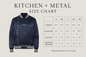 Kitchen + Metal Product and Sizing Chart Graphic