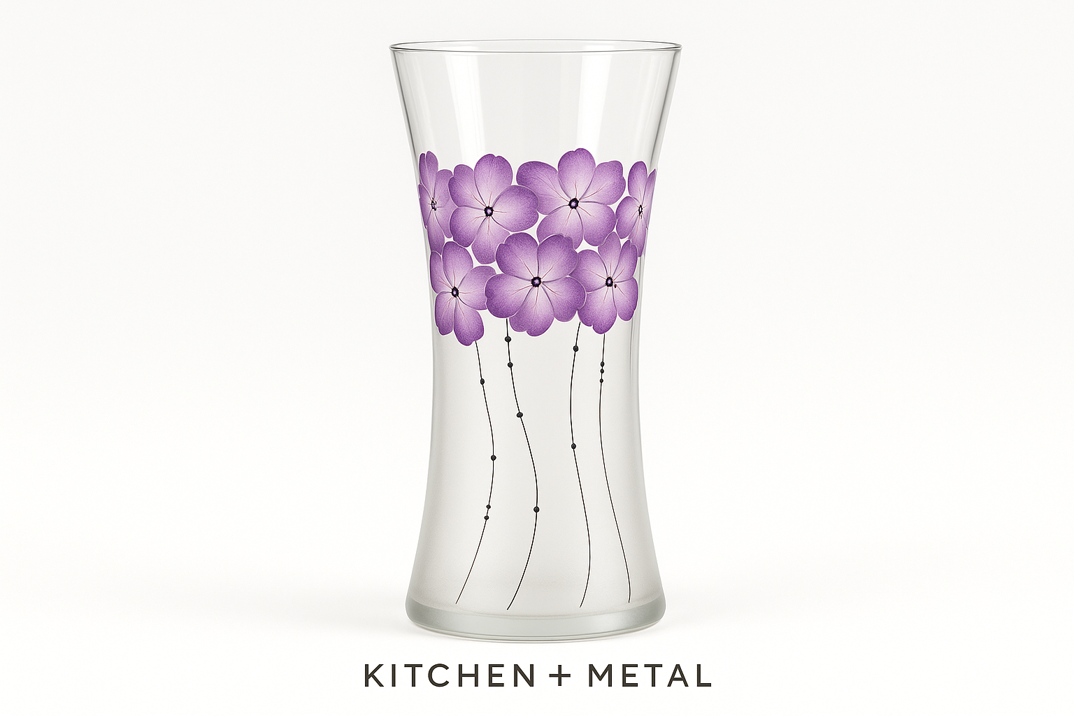Kitchen + Metal Purple Floral Vase - Checkout Page