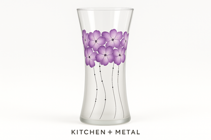 Kitchen + Metal Purple Floral Vase - Checkout Page