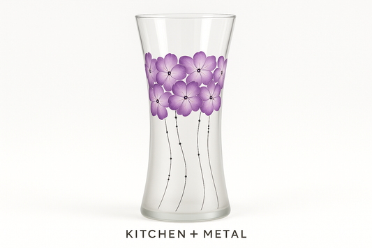 Kitchen + Metal Purple Floral Vase - Checkout Page