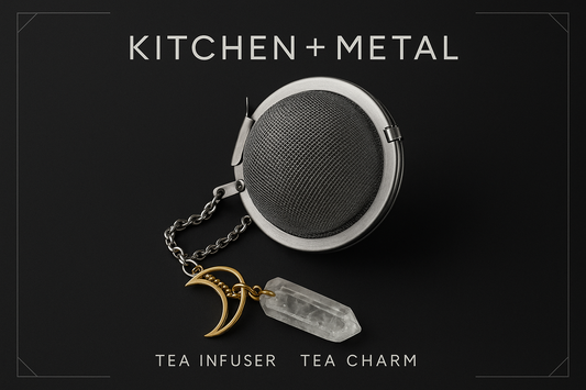 Kitchen + Metal tea infuser graphic