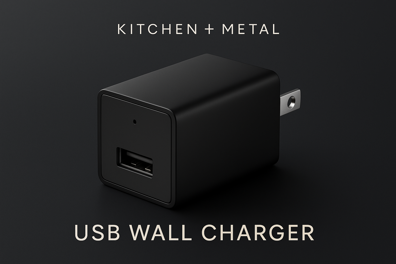 Kitchen + Metal USB Charger Marketing Graphic