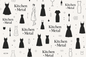 Kitchen + Metal Minimalist Black Dress Wrapping Paper | Gift Shop & Gift Wrapping | Kitchen + Metal