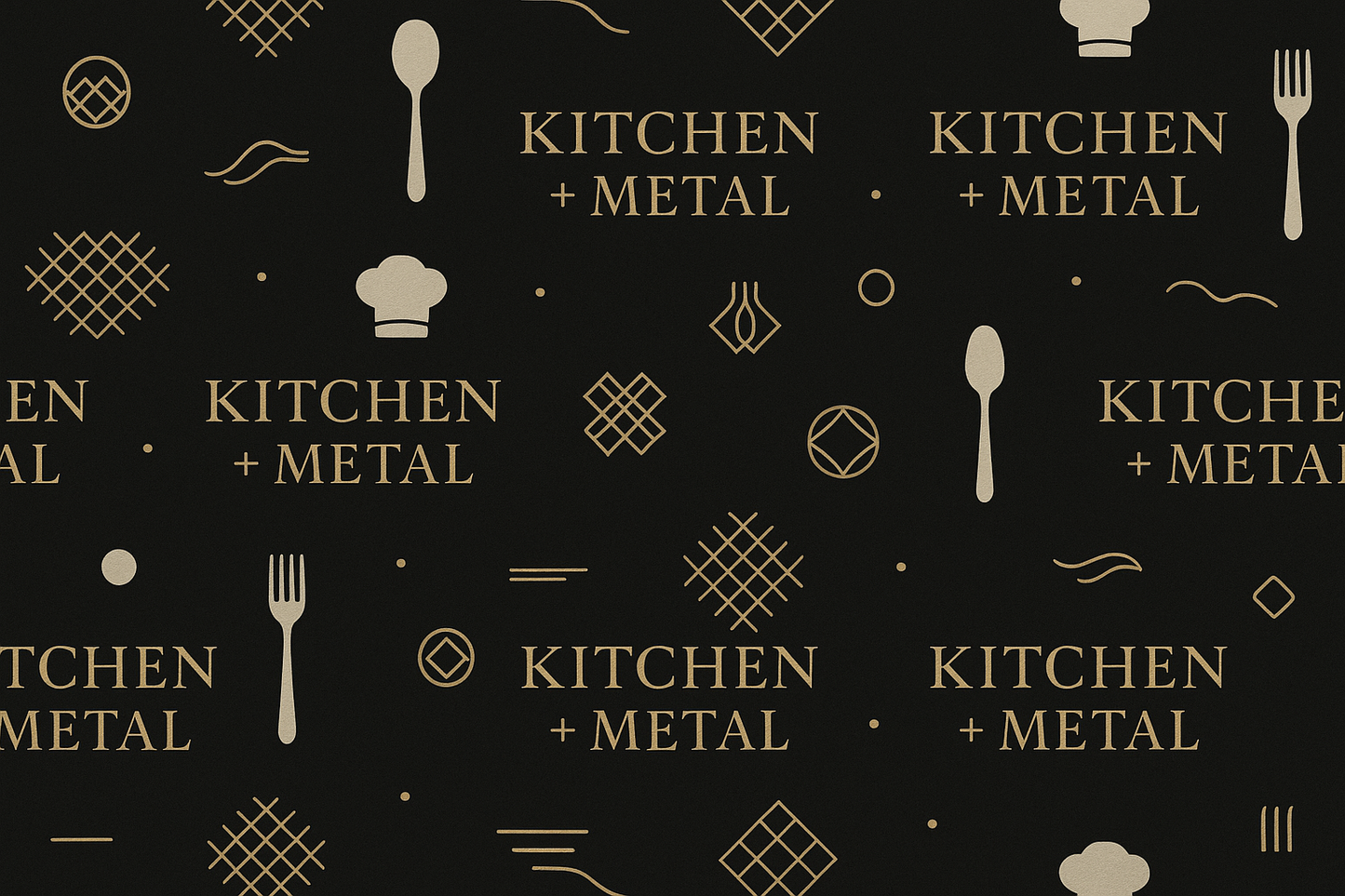 Kitchen + Metal Wrapping Paper Pattern